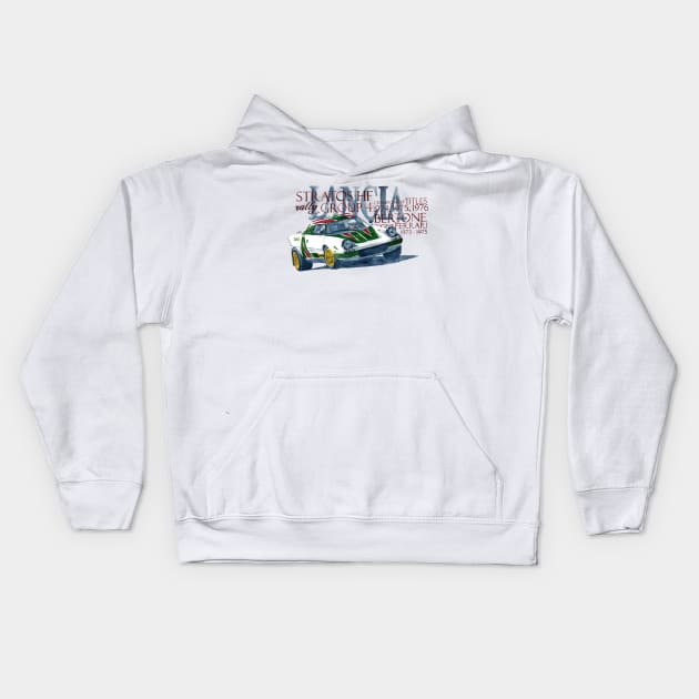 Rally: Lancia Stratos Kids Hoodie by dareba